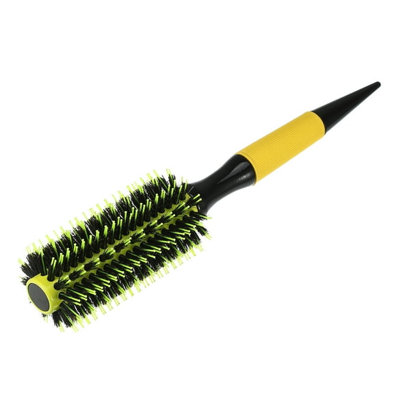 Vocoste Round Hair Brush Hair Brushes for Women Nylon Bristle Pins Round Brush Yellow 10.04"x1.97"