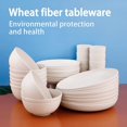 thumbnail image 4 of Supernal Wheat Straw Dinnerware Sets,Dinnerware Sets for 8,Microwave Dishwasher Safe,Unbreakable Dinnerware,Reusable Tableware Set,Beige Set 16pcs Plates, 8pcs Bowls, 8pcs Cups., 4 of 7