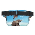 thumbnail image 3 of Fuzoiu Elephant Giraffe Print Unisex Square Double Layer Waist Bag,Crossbody Fanny Pack Travel Workout Accessory, 3 of 9