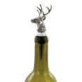 thumbnail image 3 of Twine Stag Wine Bottle Stopper, Keep Wine Fresh, Fits Standard Bottles, Metal, Rubber Seal, Silver, Set of 1, 3 of 4