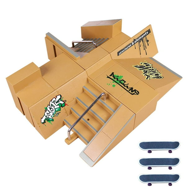 Kit de rampa para skate park, piezas para patineta de dedo, accesorios de entrenamiento duraderos Ultimate Parks
