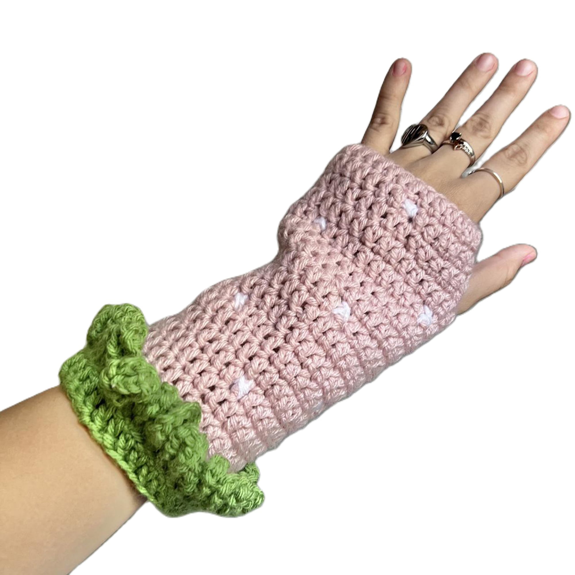Fingerless Gloves Long Knit 16" Striped Womens Girls Costume Dance Outfit 