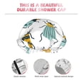 thumbnail image 5 of Kdxio Colorful Insects Print Shower Cap for Women,Elastic and Reusable,Double Waterproof Layers Bathing Hat, 5 of 9