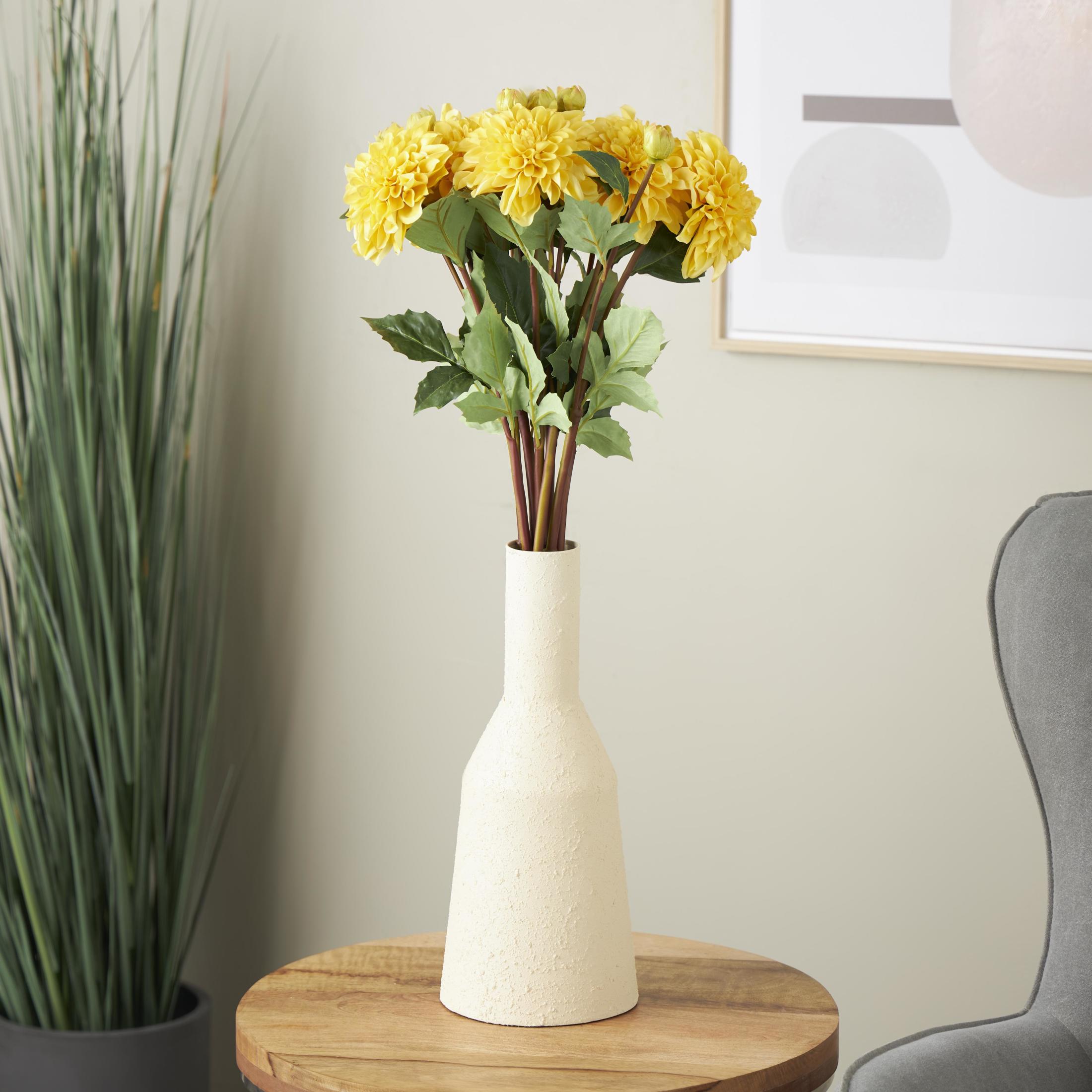30" Plastic Floral Tall Dahlia Artificial Flower Stem, by DecMode (8 Count)