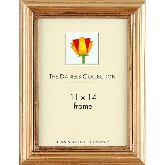 Wide ridged gold-leaf 11x14 has a Renaissance look by Dennis Daniels - 11x14