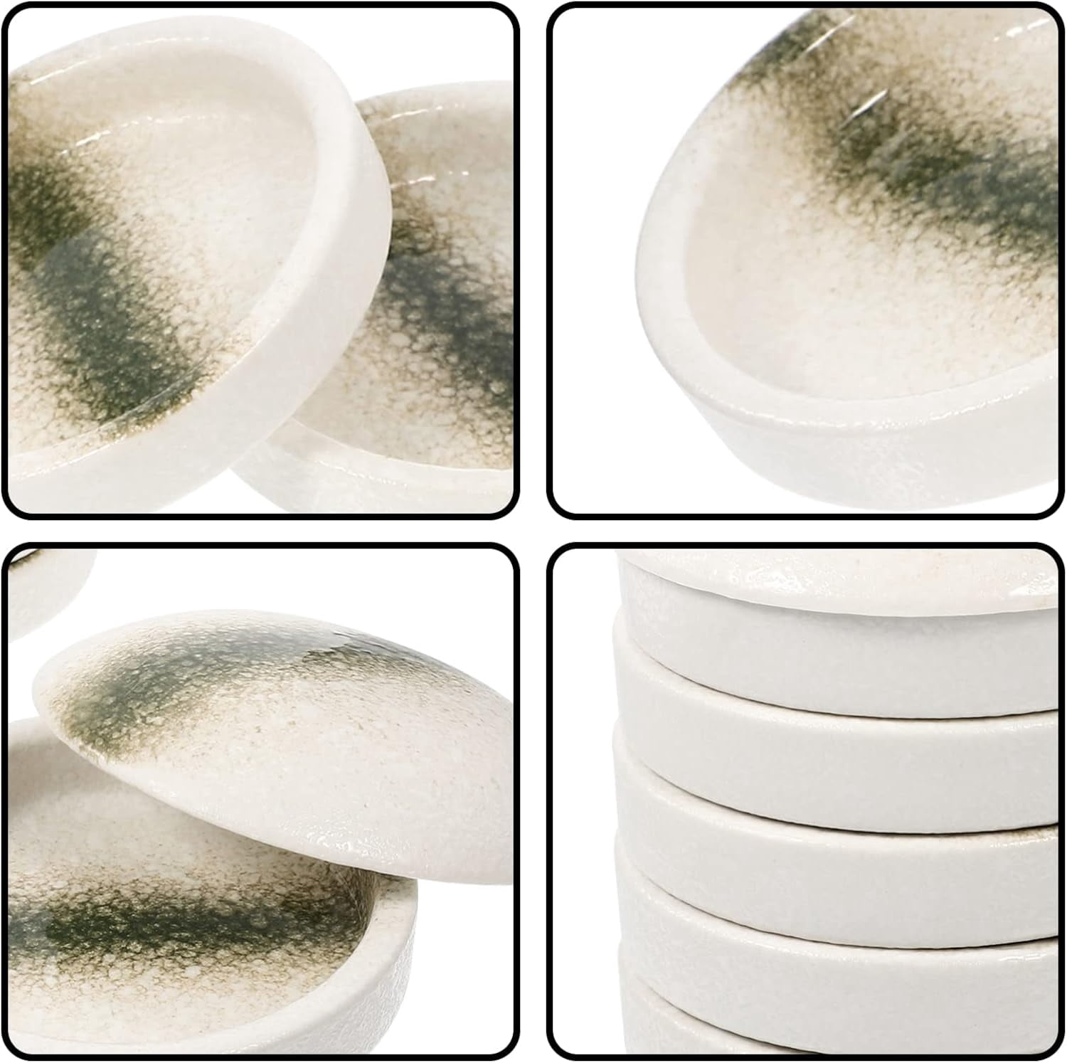 ABPETE 5 Layers, Stack-able Paint Plate, Porcelain Chinese Painting Mixing Trays, Watercolor Paint, Ink Mixing Tray, Artist Paint Coloring Tray with Lid