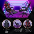thumbnail image 4 of Silla Gamer Ergonómica IG642 Reclinable hasta 135°  Soporta hasta 120 kg con reposapies y Cojines para Soporte de Cuello y Lumbar Silla de Oficina y Escritorio Ejecutiva, 4 of 8