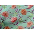 thumbnail image 4 of oneOone Organic Cotton Voile Fabric Watercolor Leaves & Peony Floral Print Fabric BTY 42 Inch Wide, 4 of 4