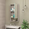 thumbnail image 4 of FM FURNITURE Modesto Engineered Wood Medicine Cabinet with Mirror in Light Gray, 4 of 7