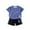 Blue, variant on Fesfesfes Toddler Clothes Outfits Boys Casual Short Sleeve Tops Outfit Round Neck Collar Botton Short Pants Sports Suit