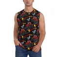 thumbnail image 2 of Lsque Monster Truck Print Men's Cotton Blend Sleeveless Muscle Shirts (S-3XL)- Moisture Wicking, Odor Protection, UPF 30+,X-Large, 2 of 8