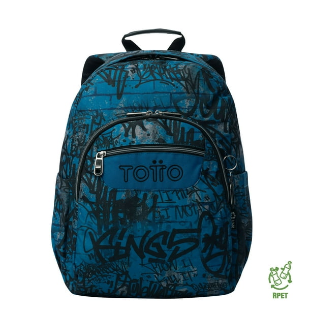 TOTTO Mochila Escolar Grande para Niño Porta Laptop 14 Repelente a Líquidos | 20 L ACUARELA