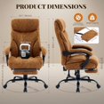 thumbnail image 3 of Yeshouse Silla de oficina grande y alta, silla ergonómica ancha para juegos con capacidad de 227 kg (500 lbs), brazos abatibles, silla de ordenador de cuero reclinable de 100 a 118°, altura ajustable, 3 of 7
