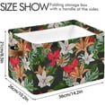thumbnail image 4 of Coolnut Exotic Floral Storage Basket with Handles Collapsible Storage Bins Canvas Fabric Storage Organizer for Shelves Closet Bedroom Living Room 1Pack Decor Gifts, 4 of 7