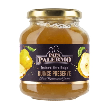 Papa Palermo Quince Jam & Preserves, Gourmet Spread, 13.10 oz, Glass Jar