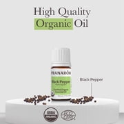 Pranarom - Black Pepper Essential Oil 5ml - Wellness Enthusiasts - Diffusing for Aromatherapy - For Circulation and Digestion - Certified Organic Quality - 100% Pure Natural Therapeutic Grade