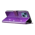 thumbnail image 7 of For iPhone 13 Wallet Case Bling Shiny Premium PU Leather with RFID Blocking Card Slots Holder Magnetic Flip Kickstand Shockproof Wrist Strap Cover For iPhone 13, Purple, 7 of 7