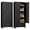 black, variant on Polup 75" H Metal Black Kitchen Pantry Storage Cabinets with Drawers, Doors and Shelves, Steel Large Cupboard