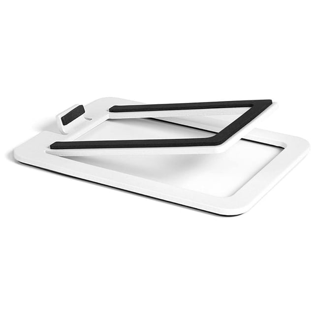 Desktop Sound Stand Base Shock Absorption and Improved Sound Quality Speaker Bracket for Computer Speaker White