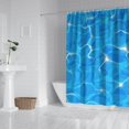 thumbnail image 4 of Ensemble de Rideau de Douche avec Doublure à Boutons-Pression, Tissage Bleu Minimaliste Moderne (4) Rideaux de Douche Doublure de Douche Réutilisable, Rideaux de Salle de Bain Minimalistes en Polyester, 72x72 Pouces, 4 of 4