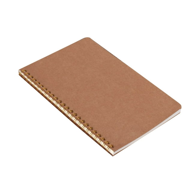 A5 Kraft Cover Thick Coil Notebooks Notepad Journals Students Diary Book Office Stationery