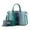 RB Turquoise, variant on Liora Women's Tote Bag with Wallet, Croc Embossed Vegan Leather Handbag Purse by Mia K - Purple