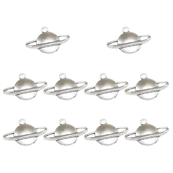 LOLIPPYY 10PCS DIY Charm Pendant Vintage Design for Scrapbooking Project or Keychain in Silver Color
