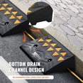 thumbnail image 5 of VEVOR Rubber Curb Ramp 1or2 Pack Rise Height Heavy-Duty 33069 lbs/15 T Capacity Threshold Ramps 19" x 13" x 5"(2Pack), 5 of 5