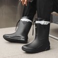 thumbnail image 2 of AUXDIQ Wellington Boots Men Mid-calf Wellies Waterproof Rain Boots Outdoor Garden Shoes, 2 of 5