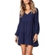 thumbnail image 3 of Vestido túnica de verano para mujer, cuello en V, informal, suelto, fluido, vestidos de cambio de columpio Ormromra WMZL-2054-31, 3 of 7