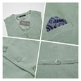 thumbnail image 5 of ETHAN Linen Suits for Wedding Men 2 Piece Suits Groomsmen Tuxedos Summer Beach Prom Vest and Pants Set Mint Green XXL, 5 of 6