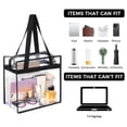 thumbnail image 4 of Bolso tote transparente Bagail 30 x 30 x 15 cm aprobado para estadios, 4 of 7