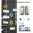 thumbnail image 3 of Veise Fingerprint Smart Lock with 2 Lever Handles, Keyless Entry Front Door Lock Set, App Control, Electronic Digital Keypad Deadbolt, Easy Installation, Emergency Power Port, Satin Nickel, 3 of 10