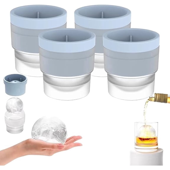Ice Ball Mold Maker, Ice Cube Freezer Maker, Round Ice Cube Trays Mold For Whiskey Cocktail Ice Sphere Ball Maker Mold Ball