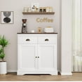 thumbnail image 6 of GAOMON Farmhouse White Buffet Cabinet with Storage, Wooden Kitchen Sideboard with Drawers and Shelves, Coffee Bar Cabinet for Dining and Living Room, 6 of 6