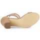 thumbnail image 5 of Sandalias con Cordones Allegra K Gamuza Sintética Tacones Gruesos Desnudo 36, 5 of 6