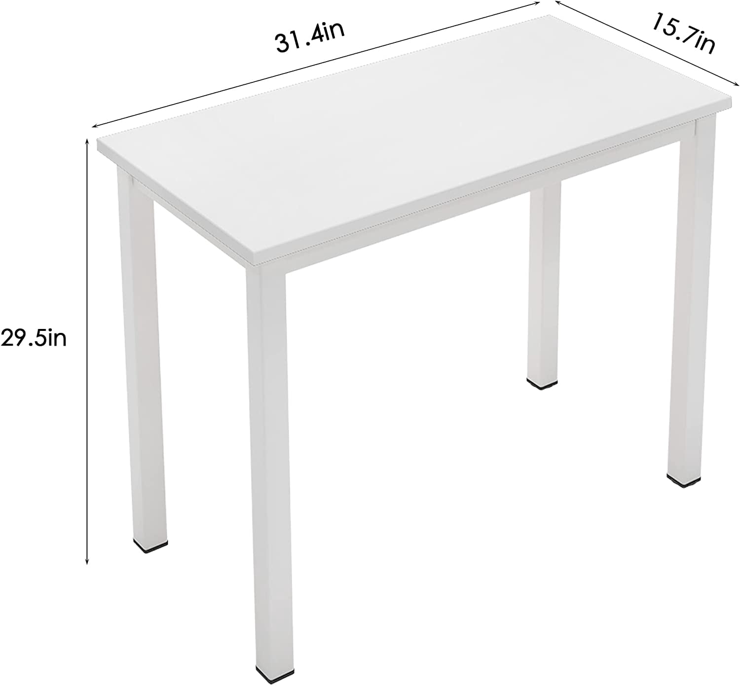 Soges 31.5" Small Desk Computer Desk Home Office Desk Writing Table White