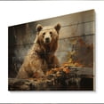 thumbnail image 2 of Designart "Boundary of the Bears II" Animals Print on Natural Pine Wood, 2 of 5