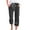 Black, variant on COBKK Women Lightweight Pants in Clearance Capris Pants for Women Casual Summer Cotton Linen 3/4 Pants Wide Leg Capris Lightweight Cropped Lounges Trousers Capris Pants for Women Petites J-80 Navy 2XL