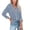 Blue, variant on Women's Tops Single Breasted Long Sleeve Shirt Tops Loose Lapel Shirt Blouse