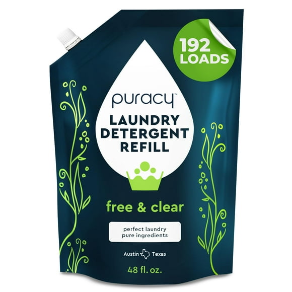 Detergente para ropa Puracy con enzimas, 1,42 litros, 192 cargas