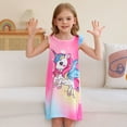 thumbnail image 5 of Jurebecia Girls Nightgowns Unicorn Soft Nightgown Flutter Short Sleeves Nightdress Nightie Dress Sleepwear Pajamas for Kids 140 cm 7-8 Years, 5 of 13