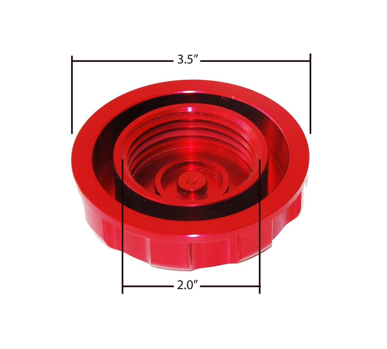 JS Billet Gas Cap Red with Rubber Gasket for Kawasaki Stand-Up Jet Ski. 