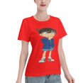 thumbnail image 2 of T-Shirt Basique à Manches Courtes pour Femmes Detective Conan Conan, 2 of 6
