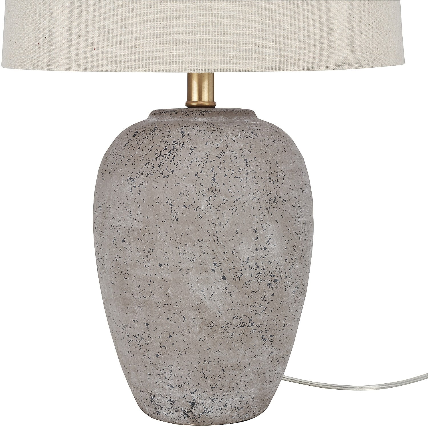 Nourison 23” Brown Unglazed Ceramic Urn Table Lamp