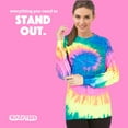 thumbnail image 4 of DARESAY Tie Dye Style Long Sleeve T-Shirt Men Women - Fun, Multi Color Tops, 4 of 5