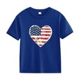 thumbnail image 4 of EnJoCho Girls 4th of July USA Shirt American Flag Patriotic T-Shirt Independence Day Outfit for Kids 5-14Years Boys Summer Shirts, 4 of 5