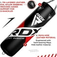 thumbnail image 4 of RDX Punching Bag Anti Swing for Boxing Training, Filled Heavy Bag Set With Punching Gloves and Hanging Chain, 3pc for Grappling, Kickboxing, MMA, Muay Thai, Karate, BJJ and Taekwondo, 60 lb, 80 lb, 4 of 8