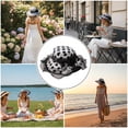 thumbnail image 4 of Vjnyvs Europe Style Sun Hat Women Organza Polka Dots Hat Wide Brim Floral Hat Elegant Spring Cap UV Protection Caps for Travel, 4 of 7
