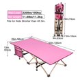 thumbnail image 2 of Lineslife Toddler Cots for Sleeping Foldable, Sturdy Portable Kids Girls Camping Cot Indoor Outdoor, Easy to Use, 53''x26'' Pink, 2 of 8